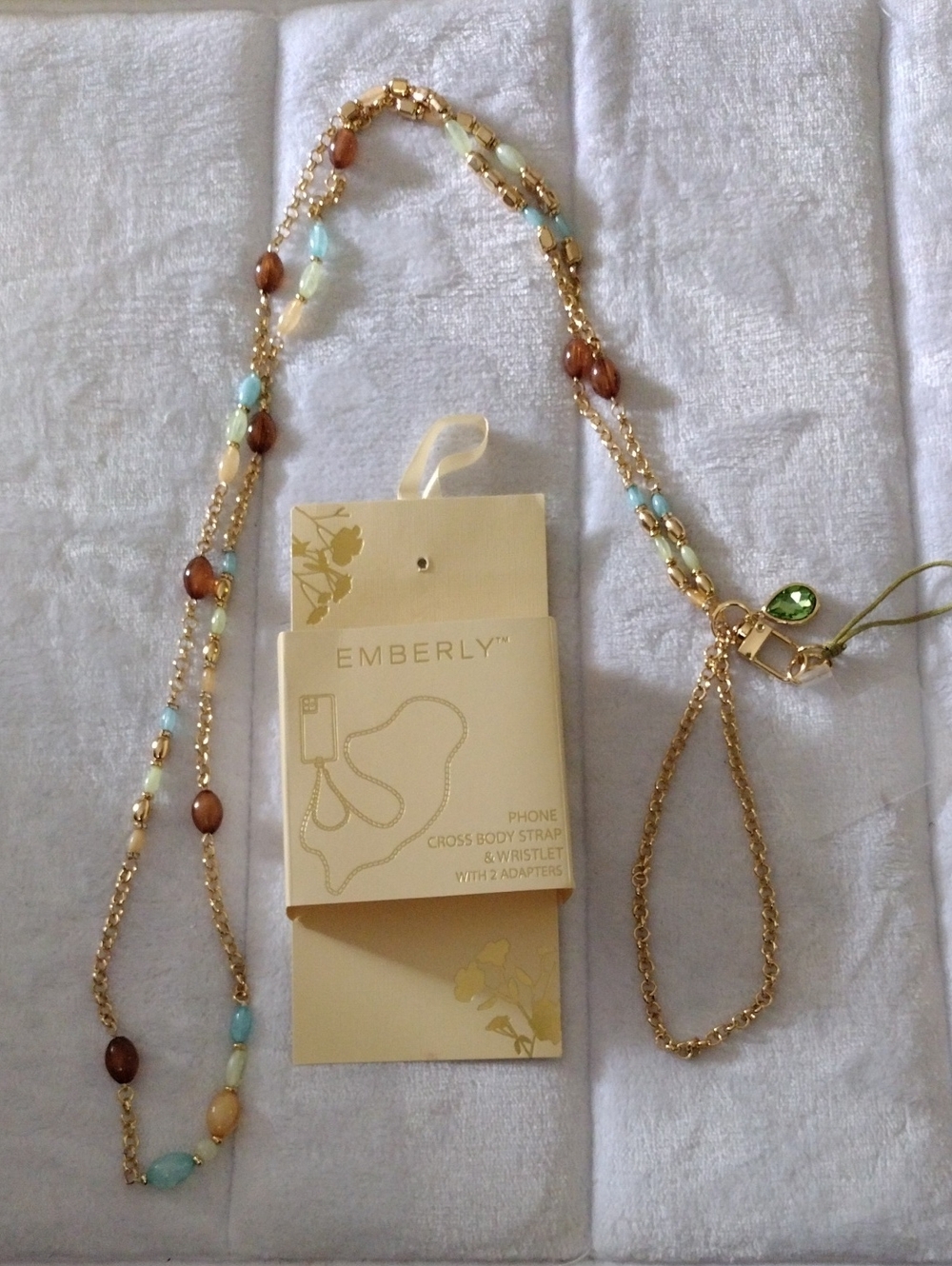 Gold Multi-Bead Phone Crossbody Strap